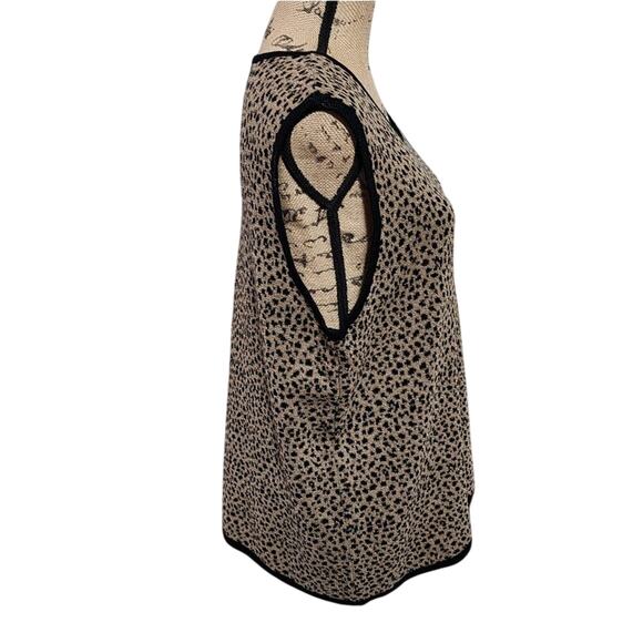 ELISAbeth Vintage Leotard Print Lightweight Sleeveless Sweater size 2x - Picture 2 of 5